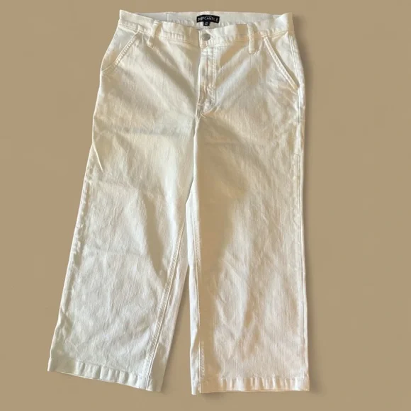 J. Crew Mercantile Wide Leg Cropped Jeans 32 - Picture 2 of 6